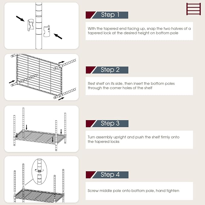 BestOffice NSF Wire Shelving Unit 6Shelf Large Storage Shelves Heavy Duty Metal Wire Rack Shelving Height Adjustable Commercial Grade Utility Steel Storage Rack Casters 6000LB Capacity-18x48x77,Chrome