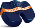 TushGuard Seat Cushion for Office Chair Memory Foam Non-Slip Cushion Back, Relief Chair Pad, Butt Pillow for Office, Car, Computer Desk, Blue, X-Large