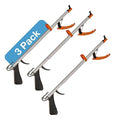 Sammons Preston Easireach II Reacher, Compact 15" Ergonomic Reaching Aid with Magnet, Portable 4.9 oz. Magnetic Grabber Tool & Reaching Claw, Trash Pickup, Lightbulb Remover, & Garden Nabber, 3 Pack
