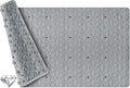 Non Slip Bathtub Mat for Bath Tub Shower - Natural Rubber Mat with 241 Suction Cups - Soft Bathroom Safety Mat - Unique Diamond Pattern - Fatigue Relief - Machine Washable - 16 × 28 Inch