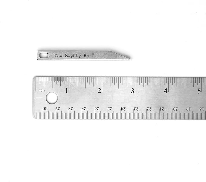 The Mighty Bar - Heavy Duty Keychain Prybar EDC Pry Bar for Every Day Carry Small Stainless Steel Key Chain Multitool Prybar for Keys - Made by Gear Spool