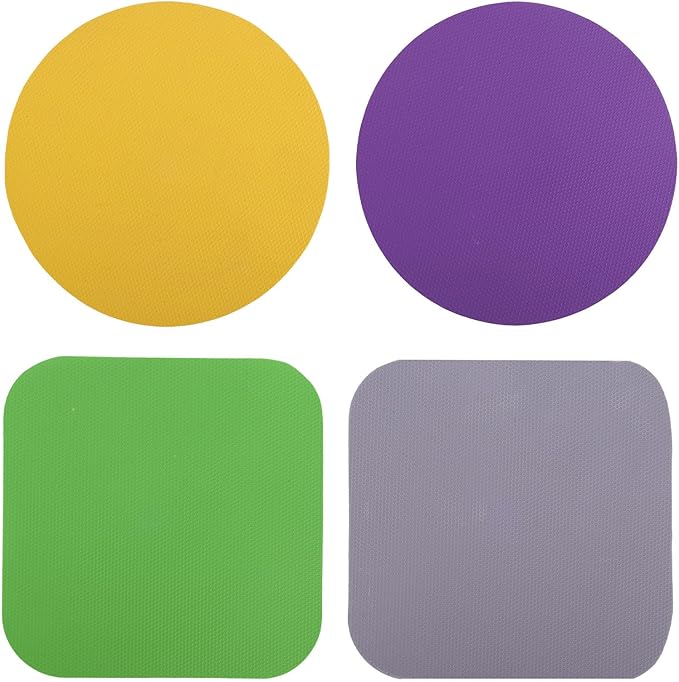 LUTER 4pcs Jar Opener Gripper Pads, Round & Square Rubber Jar Grippers Multi-Function Lid Opener for Seniors with Weak Hands Non-Slip Kitchen Coasters