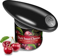 Battery Operated Electric Can Opener Fits Almost Size Can With Smooth Edge, Hands Free Electric Can Openers for Kitchen, Kitchen Gadgets Automatic Can Openers for Seniors, Arthritis Black