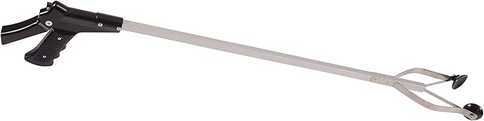 DMI Reacher Grabber Tool for Elderly, Disabled or After Surgery Recovery, Claw Grabber, Reaching Assist Tool, Trash Picker, Hand Gripper, Arm Extension, 33 Inches, Non Folding, Suction Claw
