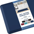 KitchenClouds Kitchen Mat Cushioned Anti Fatigue Kitchen Rug 17.3"x39" Water Resistant Non Slip Kitchen Rugs and Mats Standing Desk Mat Comfort Floor Mats for Kitchen House Sink Office (Blue)