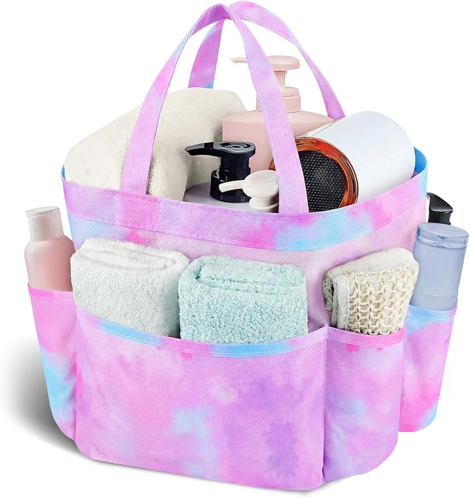 Attmu Mesh Shower Caddy Portable, Quick Dry Hanging Shower Tote Bag for College Dorm Room Essentials, Large Capacity Caddy Dorm for Bathroom Gym Swimming