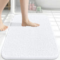 Arotive Bathroom Rugs 24" x 16", Ultra Soft Absorbent Chenille Bath Rugs, Non-Slip Rubber Backing, Machine Washable Bath Mats for Bathroom Floor, Tub and Shower, Home Decor Accessories, White
