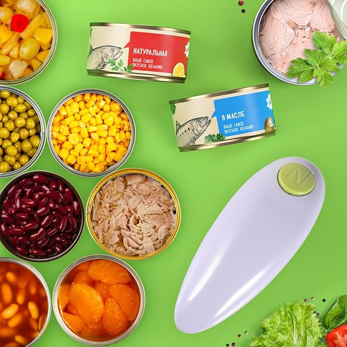 One-button electric can opener, automatic hands-free can opening, specially designed for arthritis patients and the elderly, safe and reliable