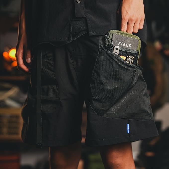 TACTICAL GEEK EDC Compact Waist Pocket Pouch, Men EDC Pouch Organizer, Multi-Purpose Molle Tool Pouch for Multitools, Utility Tool Organizer Bag for Daily Essentials Carry(Block E3.0-GY)