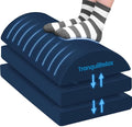 TranquilRelax Foot Rest for Under Desk at Work, Gaming Accessories Foot Stool with 3 Adjustable Heights & Washable Cover, Comfortable Office Desk Accessories, Footrest for Office, Home and Car (Blue)