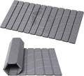 Foldable Stone Bath Mat, Non Slip Large Diatomaceous Shower Mat, Super Absorbent Quick Drying Stone Mat for Bathroom Kitchen Floor Counter Sink,Easy to Clean & Store (32" x 16" Dark Gray)