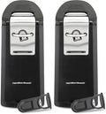 Hamilton Beach Smooth Touch Electric Automatic Can Opener Easy Push Down Lever,For All Standard-Size&Pop-Top,Extra Tall,With Bottle Opening Accessory and Built-In Knife Sharpener,Black(Pack of 2)