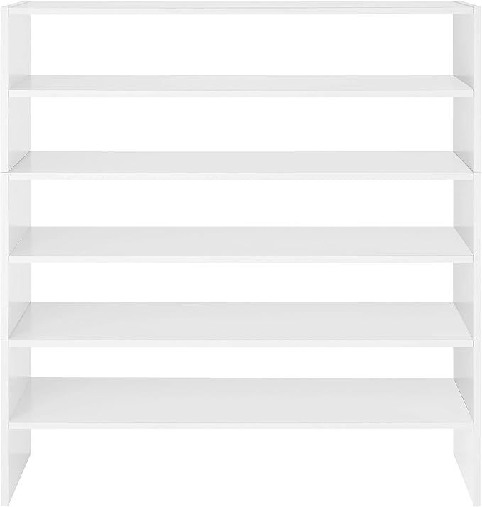 Whitmor Stackable 31" Extra Wide 2-Shelf Storage Organizer, White