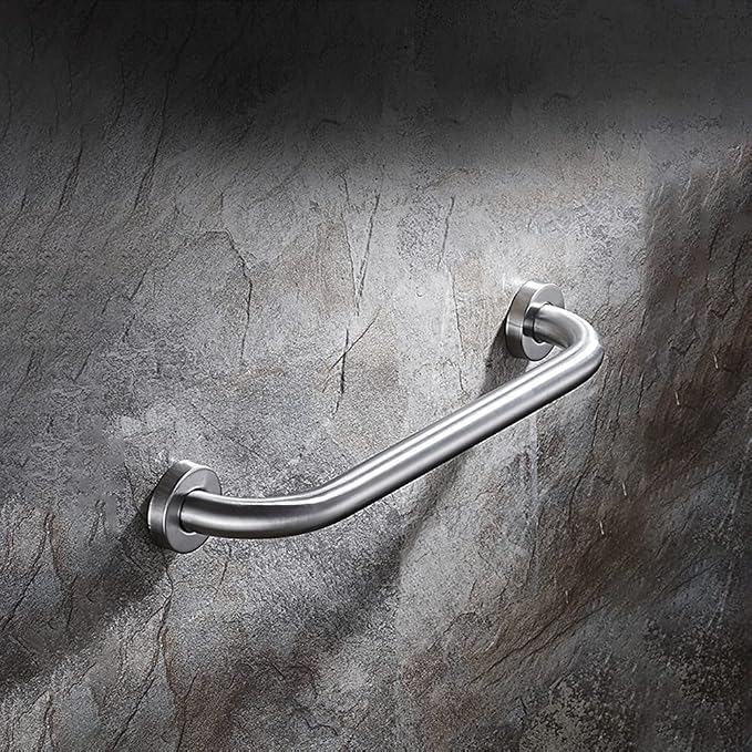 Stainless Steel Bathroom Safety Shower Grab Bar, Anti Slip Bathtubs Grab Bars,Toilet Assist Saft Handle Handrail ADA Compliant 500lbs for Handicap Elderly Senior (Brushed, 24 Inches 2 Pack)