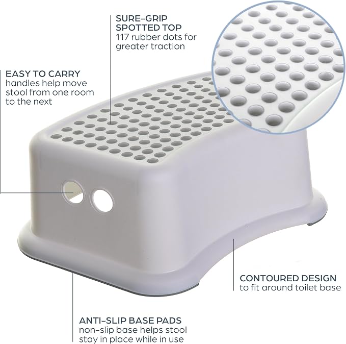 Dreambaby Step Stool for Kids - Non-Slip Base and Contoured Design for Toilet Potty Training and Sink Use