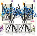 COCODOR Preserved Real Flower Reed Diffuser/Pure Cotton / 6.7oz(200ml) / 2 Pack/Reed Diffuser Set, Oil Diffuser & Reed Diffuser Sticks, Home Decor & Office Decor, Fragrance and Gifts