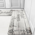 HEBE Anti Fatigue Kitchen Mat Set of 2 Non Slip Cushioned Kitchen Mats for Floor Waterproof Farmhouse Kitchen Rugs and Mats Set Comfort Standing Desk Mat Carpet for Sink,Office,Laundry