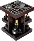 EXIN DECHEN Cologne Organizer for Men,Cologne Stand,3 Tier Wooden Perfume Shelf with Rotate,Desk Organizer,Gift for Dad From Wife,Husband Boyfriend Birthday Gift Ideas,Fathers Day Gift for Men