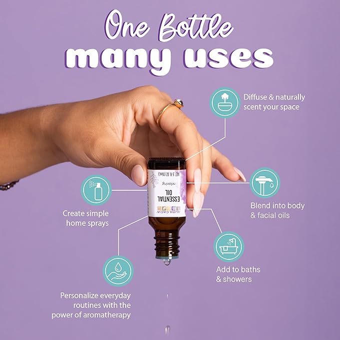 Aura Cacia Discover Essential Oils Kit, 4-Pack, Lavender, Eucalyptus, Peppermint & Tea Tree Oils, Excellent Starter Set