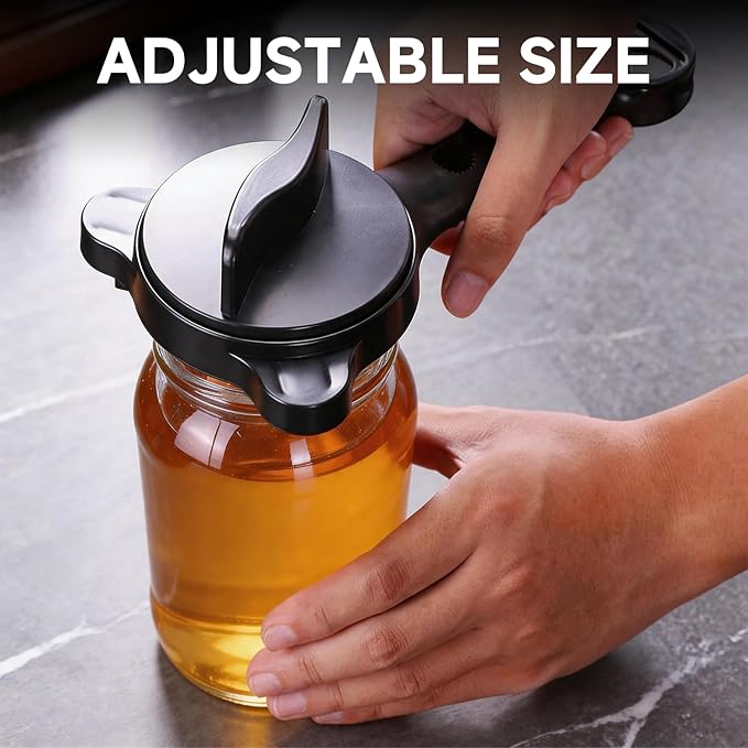 2026 New 4-in-1 Jar Opener, Adjustable Jar Opener for Seniors (Brown)
