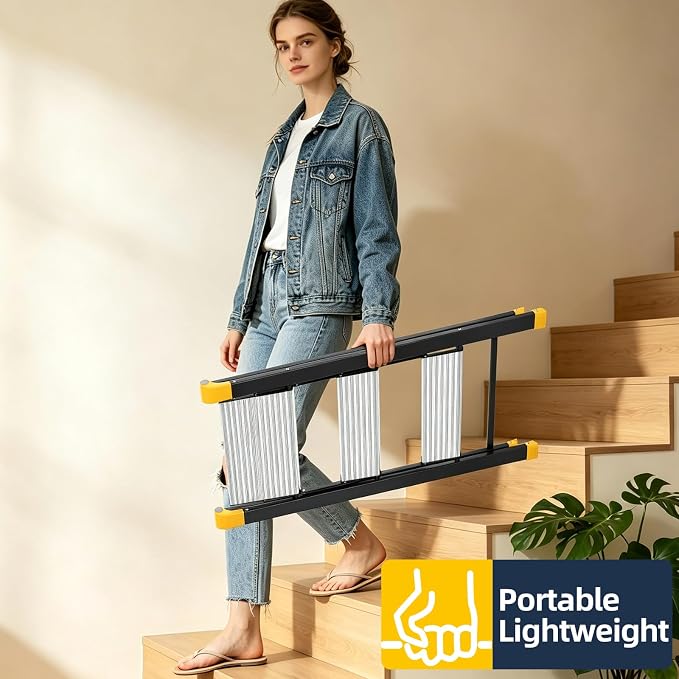 KINGRACK Aluminum Step Ladder, 3 Step Ladder Folding Design, Step Stool Foldable with Safe Grip, Non-Slip Handrails, Safety Lock, Heavy Duty 330LBS for Home, Kitchen, Garage, RV, Black