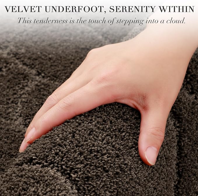 BSICPRO Large Bathroom Rugs Runner, 24x59 Inches Long Bath Mats Non Slip, Soft Absorbent and Quick Dry Microfiber Bath Rugs for Bathroom Decor, Machine Washable (Latte)