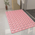 Casa and Beyond Shower Mat Non Slip Bath Mat Secure Shower Mat Easy to Clean Drains Fast Easy Dry Cut Soft Machine Washable Bathtub mat for Inside Shower (Pink,27.6 * 27.6 in)
