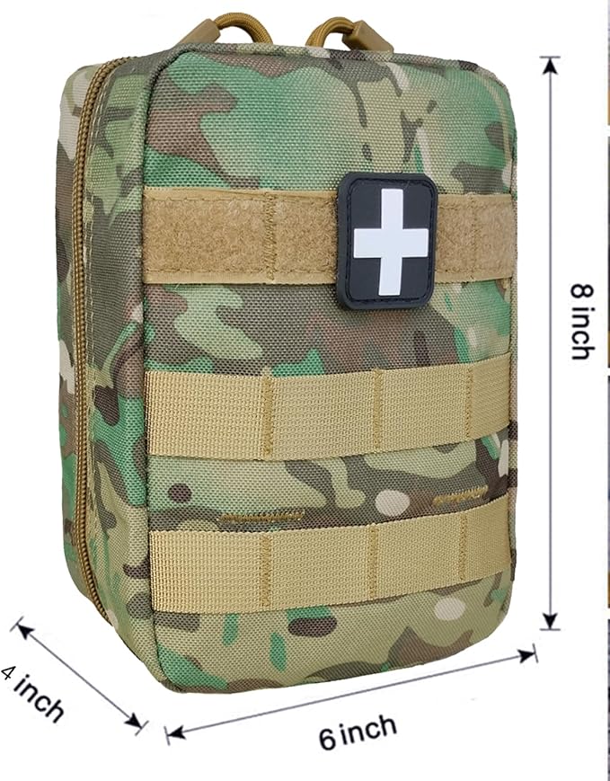 GHFY First Aid Pouch EMT IFAK Medical Pouchs, Tactical MOLLE Utility Empty Pouch (PcCo)