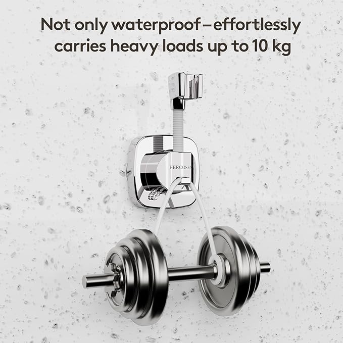 360° Swivel Shower Head Holder with Suction Cup | 10kg Load Capacity, Tool-Free Installation in Seconds | Removable and Rust-Resistant Shower Bracket with Storage Hook (Grey)