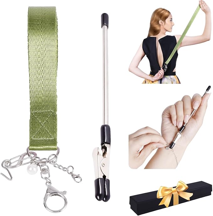 Zipper Helper Pull for Dresses and Bracelet Helper Tool Set, Zipper Puller Helper for Elderly, Women or Traveler, Dress Zipper Pull Helper, Easy to Use