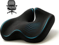 SitCushion Ergonomic Seat Cushion for Sciatica & Tailbone Pain Relief – Extra Large Memory Foam Office Chair Cushion for Long Sitting, Orthopedic Coccyx Cushion for Desk Chair, Car & Wheelchair(Black)