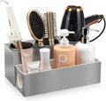 GFWARE Hair Tool Organizer - Bathroom Vanity Organizers and Storage, Hair Styling Accessories Hot Tools Organizer Hair Dryer, Blow Dryer, Curling Iron, Flat Iron, Hair Straightener, Silver
