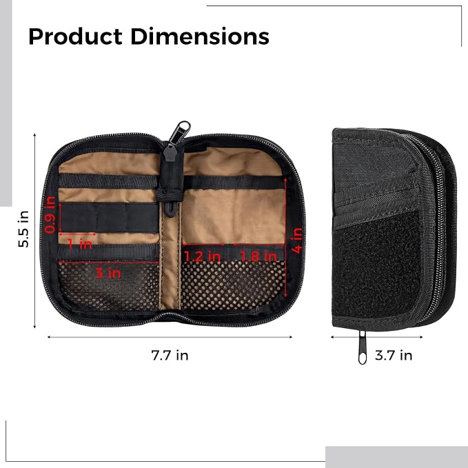 EDC Organizer Pouch Mini Tactical Gear Bag, Compact Utility Tool Holder, Everyday Carry Storage Case with MOLLE System, Military Style Equipment Organizer for Tools
