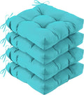 IASEAHK Outdoor Chair Cushions Set of 4, 19" x 19" x 5", Waterproof Outdoor Seat Cushions for Patio Furniture, Fade-Resistant Patio Chair Cushion, Dining Wicker Chair Pads for Porch Garden, Teal