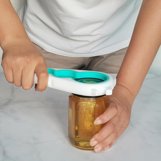 Jar Opener for Weak Hands, 5 in 1 Bottle Opener for Seniors with arthritis | Multifunction Lid Opener, Adjustable, Non-slip, Effortlessly Open Jars Bottles and Ring Pull Cans,Included Rubber Gripper Pad