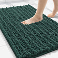 Smiry Bathroom Rugs Mat 30x20, Extra Soft Absorbent Chenille Bath Rugs, Non Slip Rubber Backing Machine Washable Quick Dry Bath Mats for Bathroom Floor, Tub, Shower, Home Decor Accessories, Green