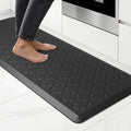 Kitchen Mat Cushioned Anti Fatigue for Floor, Non-Slip Waterproof Comfort Rug for Kitchen Sink, Standing Desk & Laundry, 17.3"x39", Black