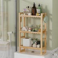 AmazerBath Bamboo Over The Toilet Storage Shelf - 3-Tier Bathroom Organizers and Storage Shelves, 2 in 1 Dual Stable Above Over Toilet Bamboo Shelf Home Storages Rack for Small Bathroom, Space Saver