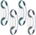 Qunclay 4 Pack 12 Inch Grab Bars for Bathtubs Shower Handle Shower Grab Bars for Seniors Elderly Disabled Handicap (Green, Gray)