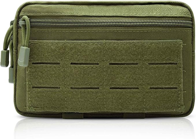 2 Pack 1000D Laser Cut Molle Pouches - Tactical Compact Water-Resistant Utility Admin Pouch for Vest Backpack Duty Belt Tactical Vests