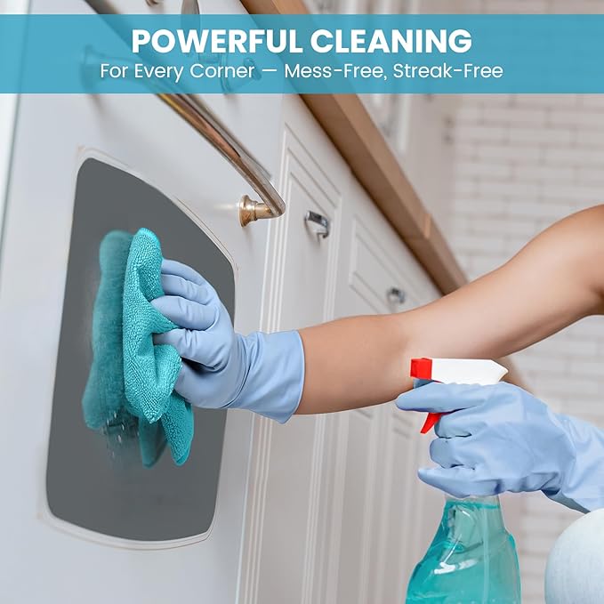 SIFANGKE Microfiber Cleaning Cloth, 12 Pack SkyBlue Cleaning Rags for Housekeeping, Reusable Microfiber Towels for Car, Kitchen, Bathroom and Household Cleaning Supplies, 11.8"X11.8"