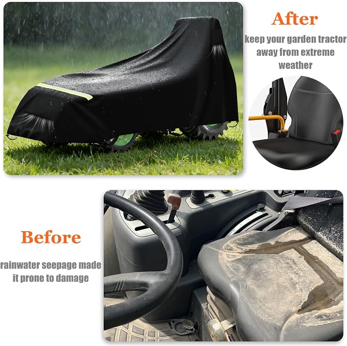 Tractor Cover for Branson Tractors 2515H 2020-Present, Compact & Utility Tractors Water-Resistant Outdoor Cover for Tractors with Loader, Heavy Duty Storage Cover
