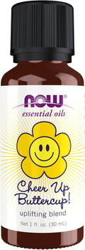 NOW Essential Oils, Cheer Up Buttercup! Oil Blend, Uplifting Aromatherapy Scent, Blend Pure Citrus Essential Oils, Vegan, Child Resistant Cap, 1-Ounce