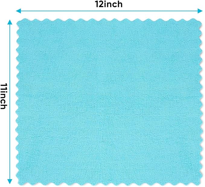 Orighty Microfiber Cleaning Cloth, 400 Pack Highly Absorbent Cleaning Rags, Household Cleaning Supplies, Microfiber Towels Lint Free Cloths for House, Kitchen, Car Care, 12x11 Inch, Multicolor