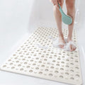 Tiamo Large Bathtub Mat 20.87" x 33.86",Non Slip Shower & Tub Mat for Elderly & Pregnant Women,Big Suction Cups,Quick Drain,Soft & Durable,White