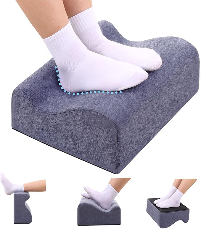 Foot Rest for Under Desk at Work,At Work Soft Ergonomic Footrest,Support Foot Pillow,Heel Chair,Leg Elevation Pillow,(Blue)