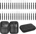 Terminal Removal Tool Kit 36 Pcs Depinning Tool Electrical Connector Pin Removal Tool Kit Pin Extractor Tool Set Wire Terminal Release Tool for Automotive Car Household Devices - Black