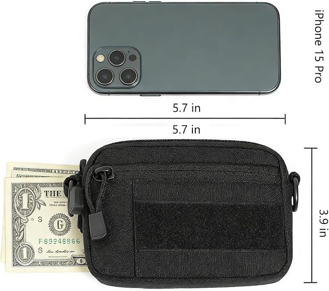 Tactical Belt Pouch Key Pouch Backpack Accessories Tactical Vest Attachments Small Molle Pouch EDC Wallet Travel Pill Container Portable