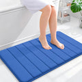 OLANLY Memory Foam Bath Mat 36x24, Super Soft Absorbent Bathroom Rugs, Quick Dry, Machine Washable Shower Floor Rugs, Bathmat Carpet, Bathroom Home Decor Accessories, Deep Navy Blue