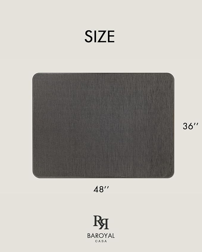 Baroyal Office Chair Mat for Hardwood Floor Under Desk Computer Rolling Chair Mat for Wood/Tile Floor Non-Slip Heavy Duty Desk Rug PVC Plastic Hard Floor Protector 36" x 48" (Espresso)